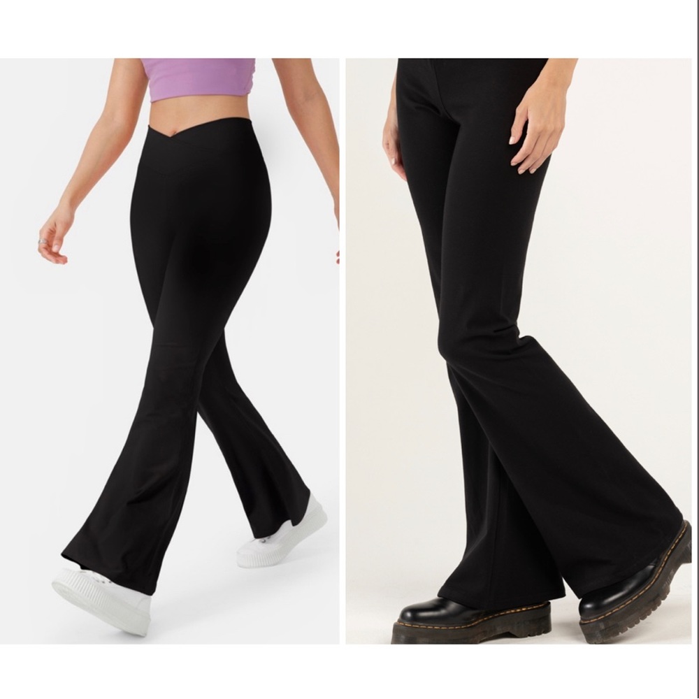 Cross Waist Flared Pants